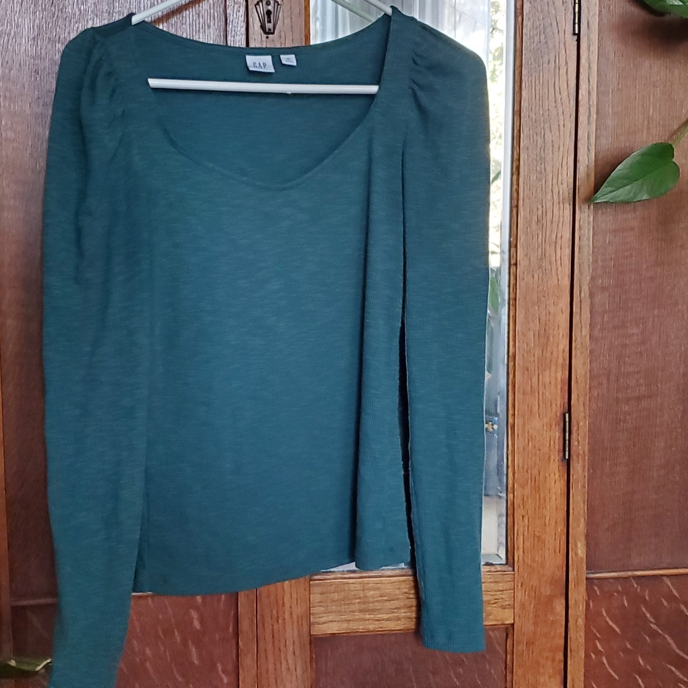 GAP Teal Long Sleeve Blouse